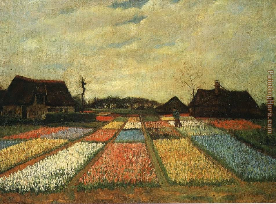 Flower Beds in Holland painting - Vincent van Gogh Flower Beds in Holland art painting